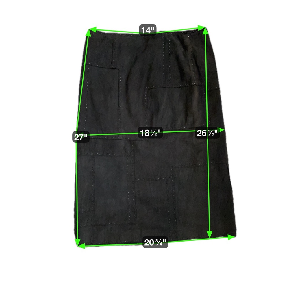 Vintage Fendi Chocolate Suede Patchwork Skirt - Picture 8 of 8